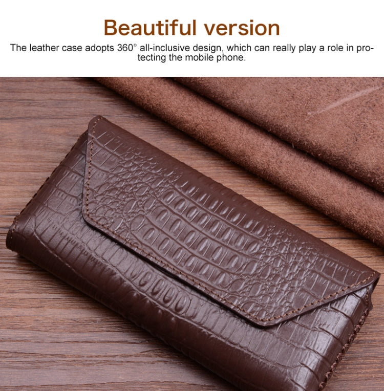 For Huawei Mate X / Xs Crocodile Pattern Genuine Leather Horizontal Flip Case