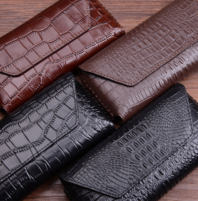 For Huawei Mate X / Xs Crocodile Pattern Genuine Leather Horizontal Flip Case