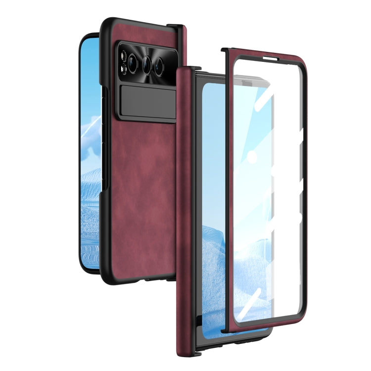 For Google Pixel Fold Napa Texture All-inclusive Phone Case