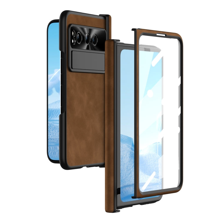 For Google Pixel Fold Napa Texture All-inclusive Phone Case