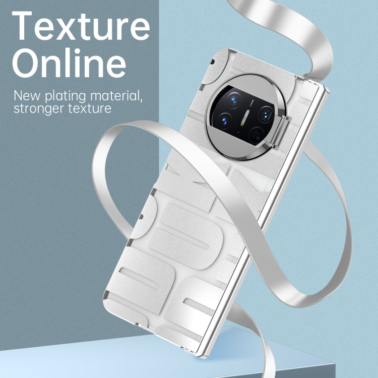For Huawei Mate X3 Integrated Electroplating Folding Phone Case with Hinge