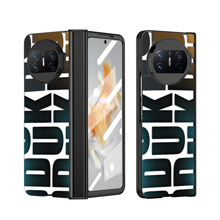 For Huawei Mate X3 Integrated Electroplating Folding Phone Case with Hinge