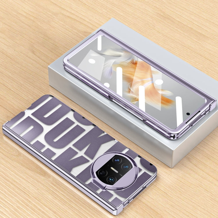 For Huawei Mate X3 Integrated Electroplating Folding Phone Case with Hinge