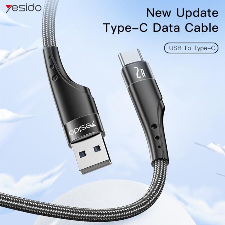 YESIDO CA109 3m 2A USB to USB-C / Type-C Charging Data Cable(Black)