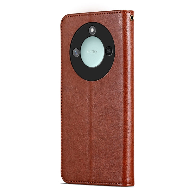 For Honor X60 AZNS Sheepskin Texture Flip Leather Phone Case