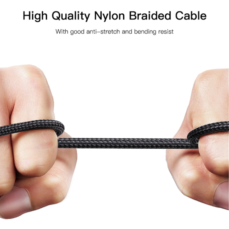 YESIDO CA106 1.2m 2.4A USB to 8 Pin OD0.6 Charging Data Cable(Black)