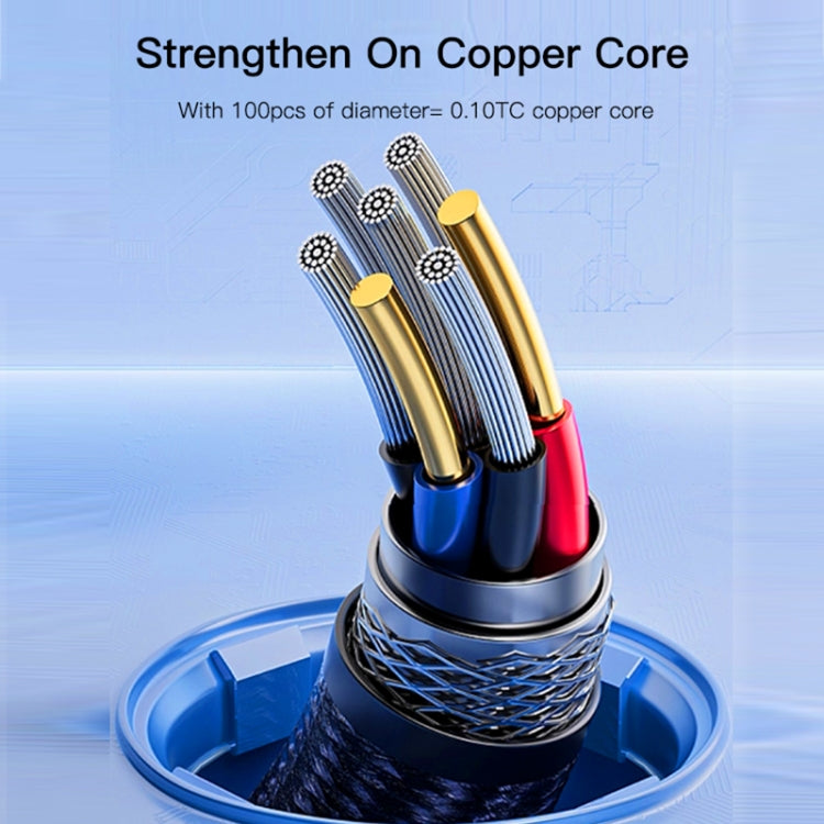 YESIDO CA106 1.2m 2.4A USB to Micro USB OD0.6 Charging Data Cable(Black)