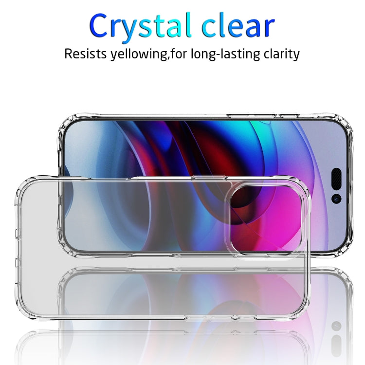 For iPhone 16 Pro Four Corner Airbags MagSafe Magnetic Phone Case - Transparent