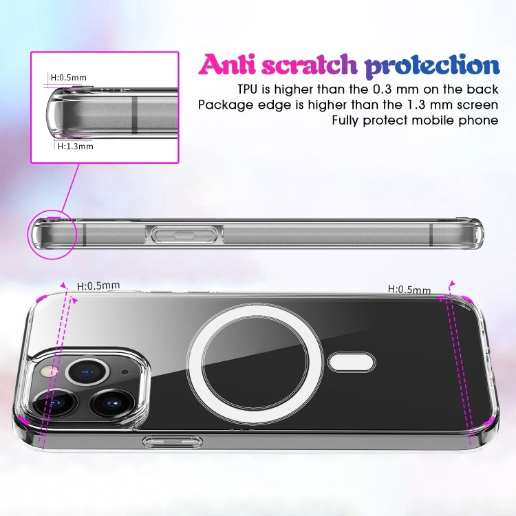 For iPhone 16 Pro MagSafe Clear Acrylic PC +TPU Phone Case - Transparent