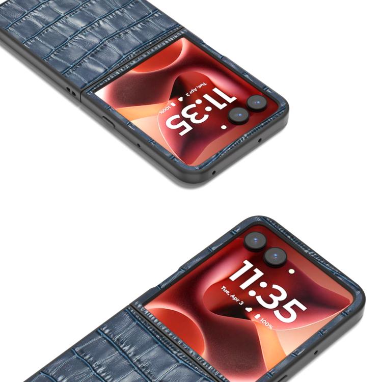 For Motorola Razr 60 Ultra ABEEL Crocodile Texture Genuine Leather Phone Case