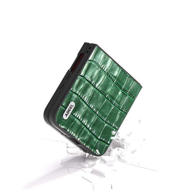 For Motorola Razr 60 Ultra ABEEL Crocodile Texture Genuine Leather Phone Case
