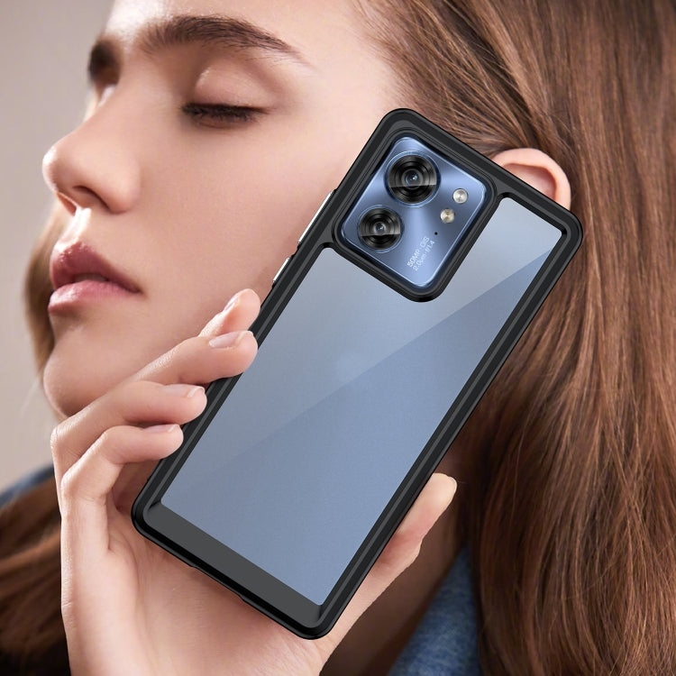 For Motorola Edge 40 Colorful Series Acrylic + TPU Phone Case