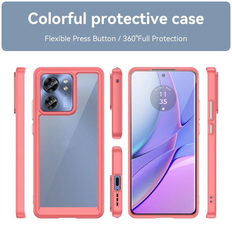 For Motorola Edge 40 Colorful Series Acrylic + TPU Phone Case