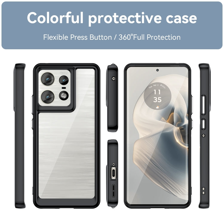 For Motorola Moto Edge 50 Pro Colorful Series Acrylic Hybrid TPU Phone Case