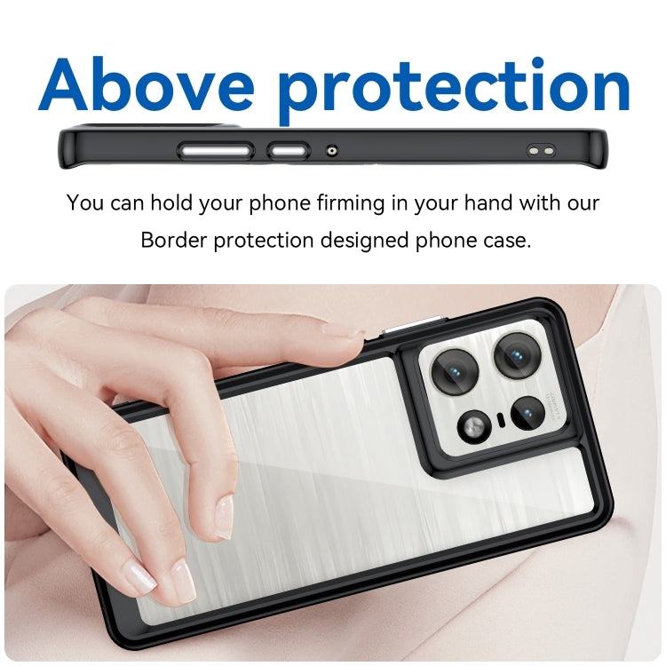 For Motorola Moto Edge 50 Pro Colorful Series Acrylic Hybrid TPU Phone Case