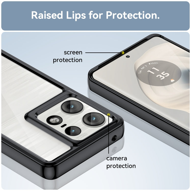 For Motorola Moto Edge 50 Pro Colorful Series Acrylic Hybrid TPU Phone Case
