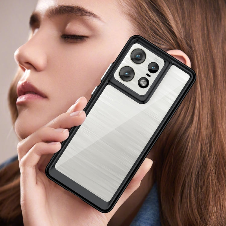 For Motorola Moto Edge 50 Pro Colorful Series Acrylic Hybrid TPU Phone Case