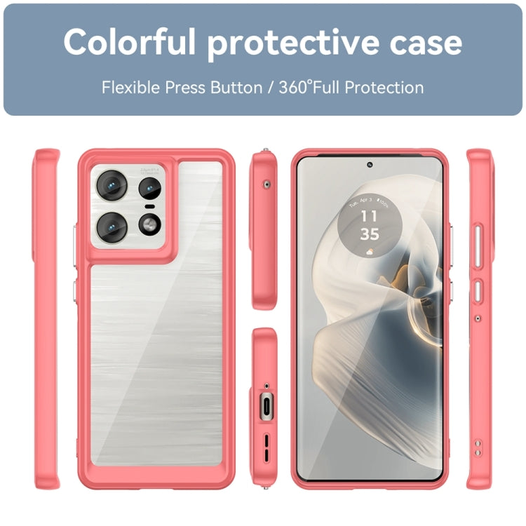 For Motorola Moto Edge 50 Pro Colorful Series Acrylic Hybrid TPU Phone Case