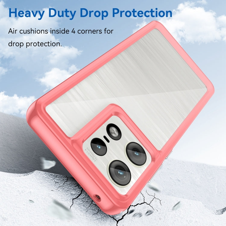 For Motorola Moto Edge 50 Pro Colorful Series Acrylic Hybrid TPU Phone Case