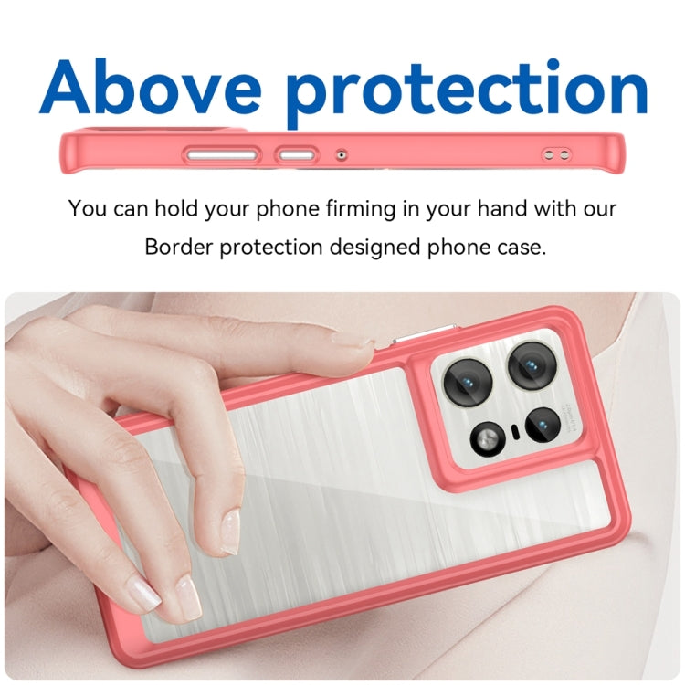For Motorola Moto Edge 50 Pro Colorful Series Acrylic Hybrid TPU Phone Case