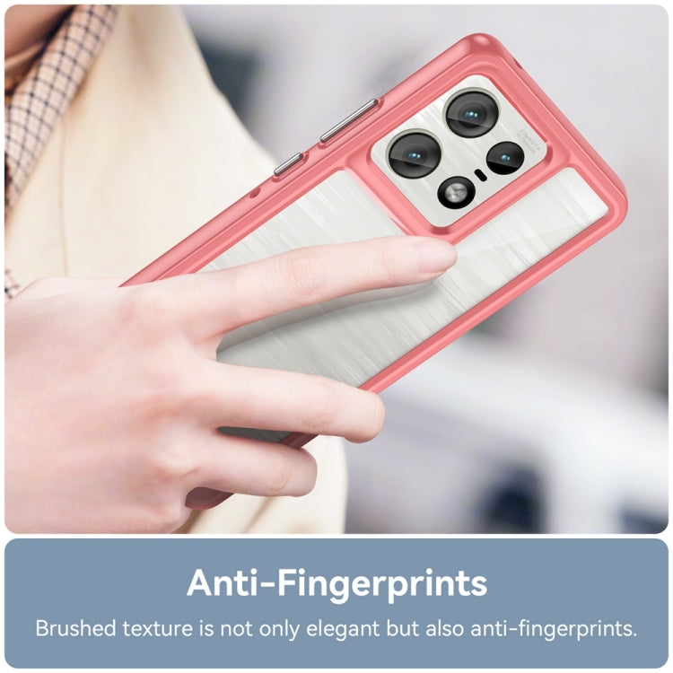 For Motorola Moto Edge 50 Pro Colorful Series Acrylic Hybrid TPU Phone Case