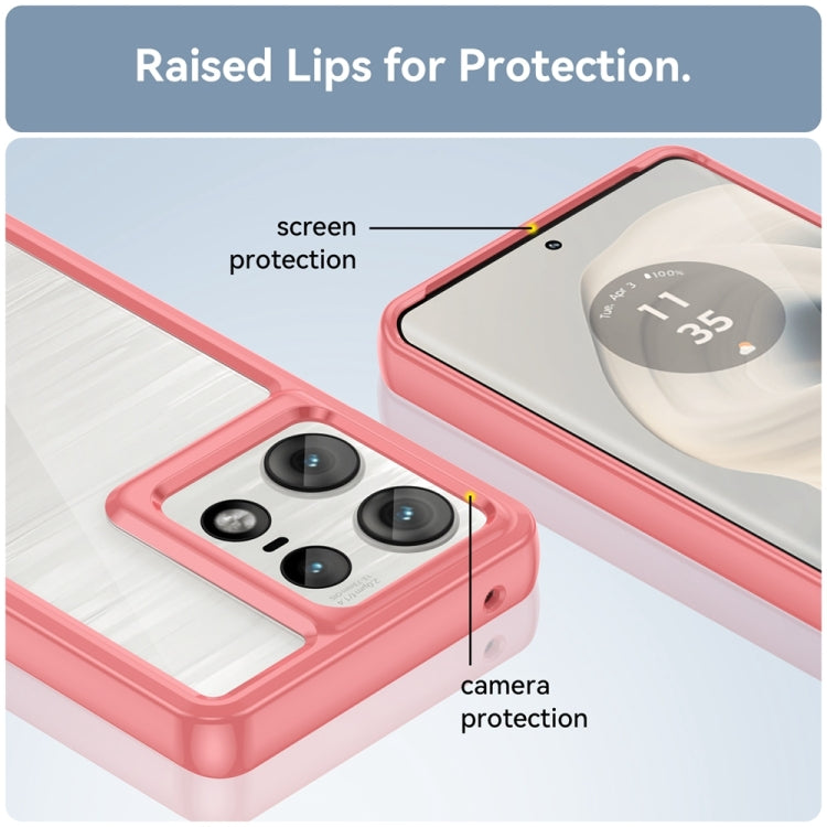 For Motorola Moto Edge 50 Pro Colorful Series Acrylic Hybrid TPU Phone Case