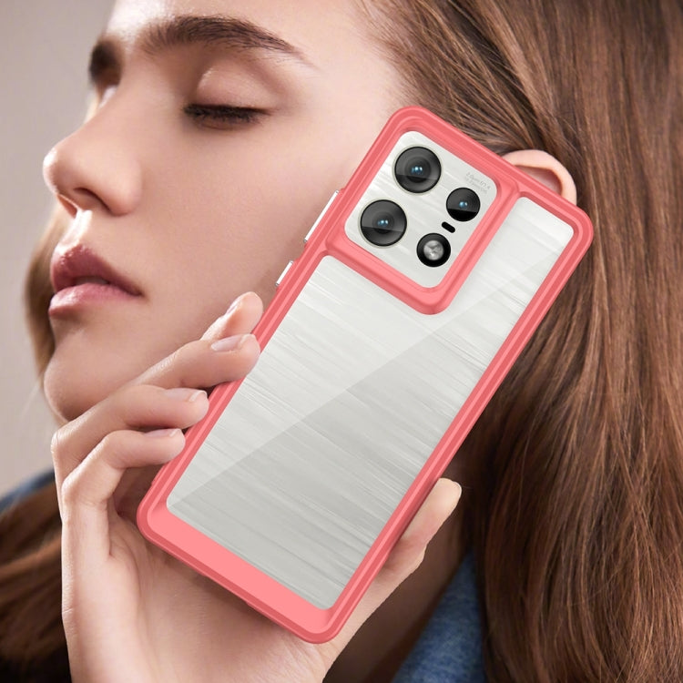 For Motorola Moto Edge 50 Pro Colorful Series Acrylic Hybrid TPU Phone Case