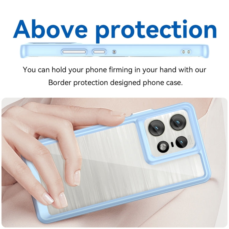 For Motorola Moto Edge 50 Pro Colorful Series Acrylic Hybrid TPU Phone Case