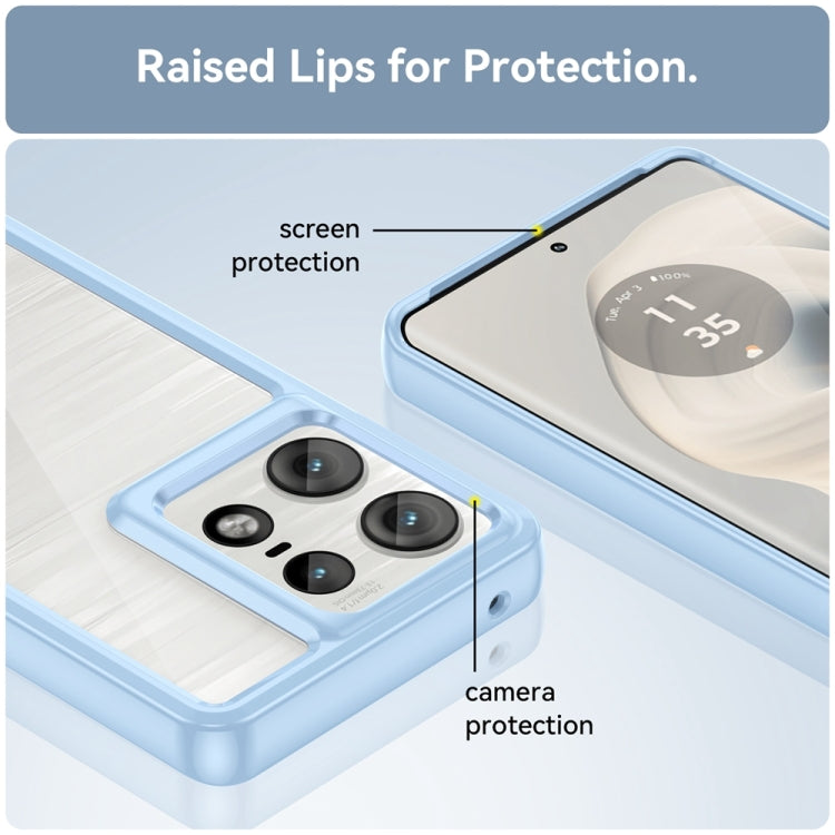 For Motorola Moto Edge 50 Pro Colorful Series Acrylic Hybrid TPU Phone Case