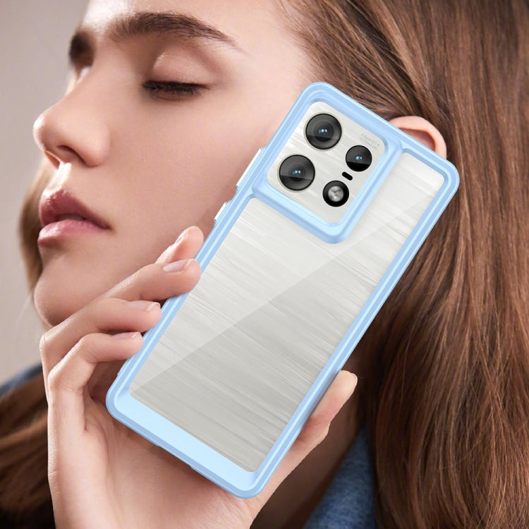 For Motorola Moto Edge 50 Pro Colorful Series Acrylic Hybrid TPU Phone Case