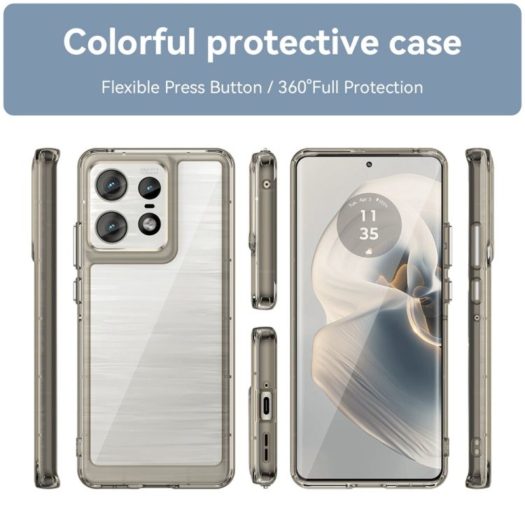 For Motorola Moto Edge 50 Pro Colorful Series Acrylic Hybrid TPU Phone Case