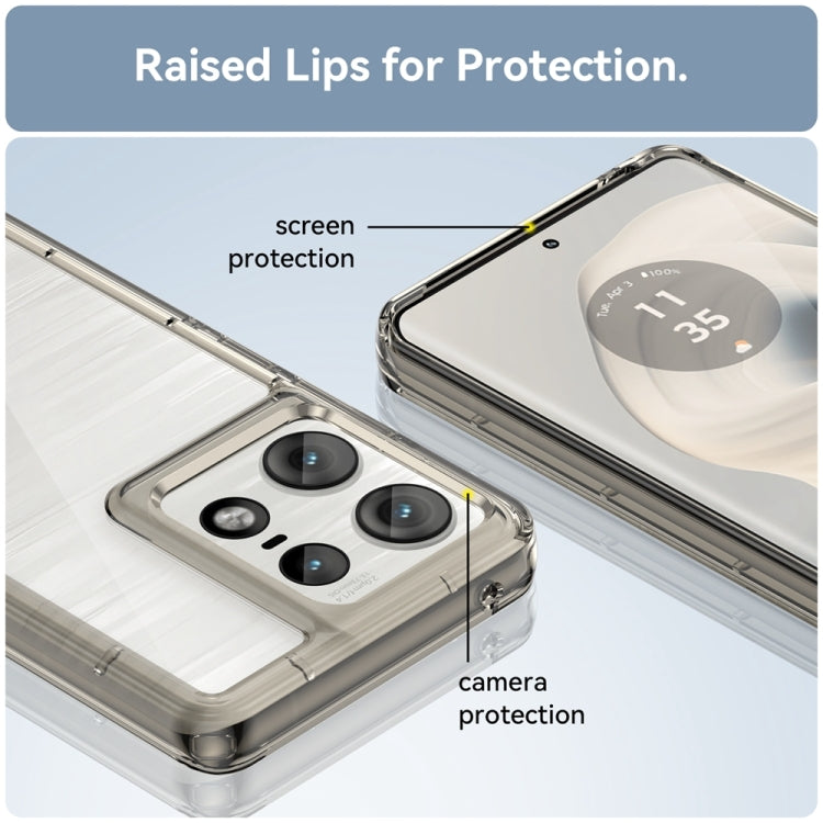 For Motorola Moto Edge 50 Pro Colorful Series Acrylic Hybrid TPU Phone Case