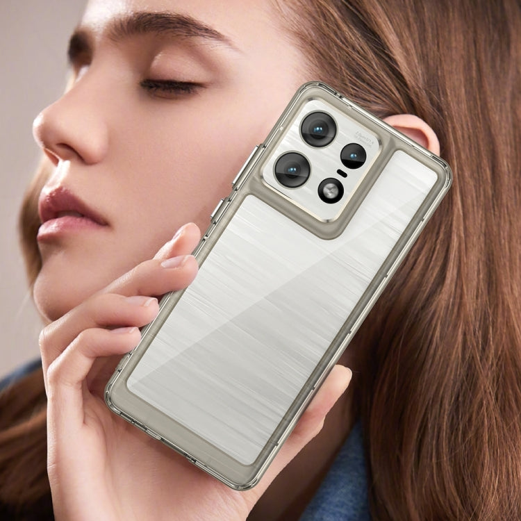 For Motorola Moto Edge 50 Pro Colorful Series Acrylic Hybrid TPU Phone Case
