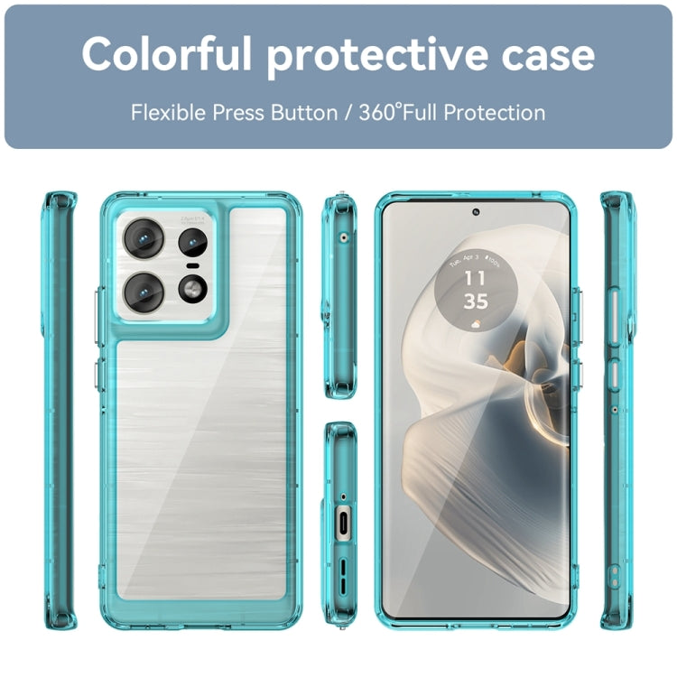 For Motorola Moto Edge 50 Pro Colorful Series Acrylic Hybrid TPU Phone Case