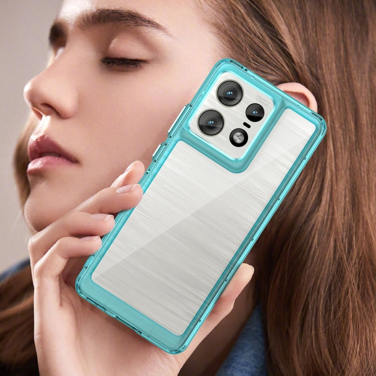 For Motorola Moto Edge 50 Pro Colorful Series Acrylic Hybrid TPU Phone Case