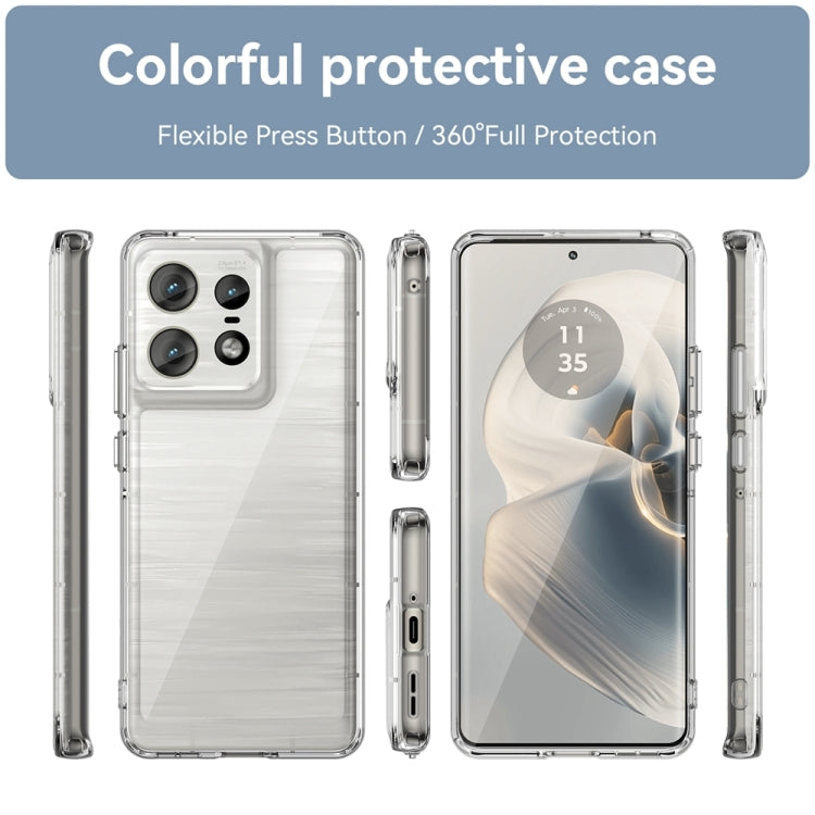 For Motorola Moto Edge 50 Pro Colorful Series Acrylic Hybrid TPU Phone Case