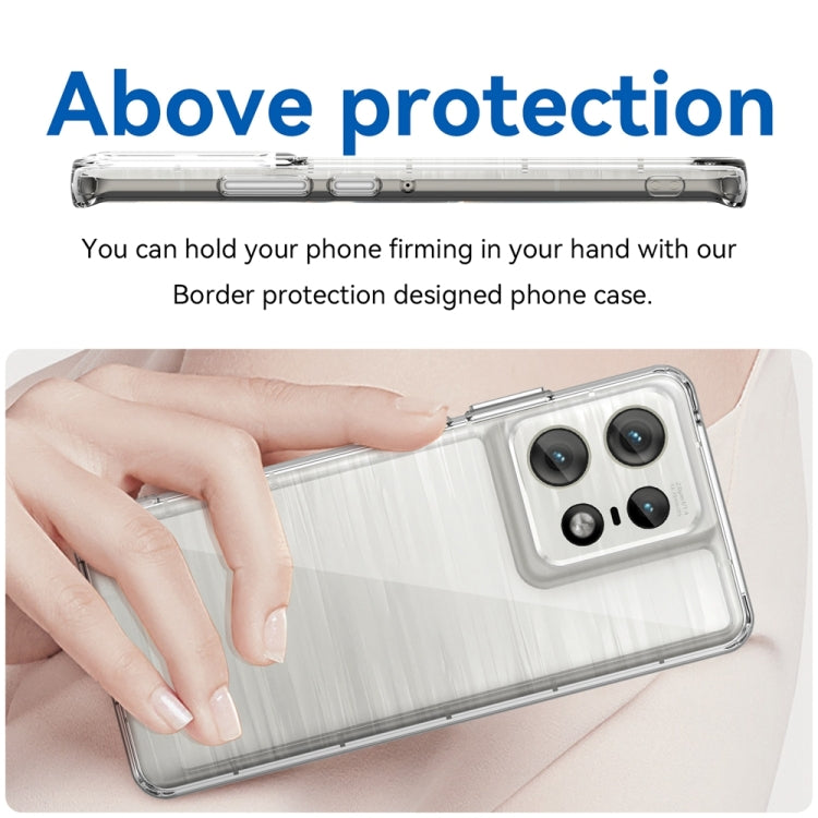 For Motorola Moto Edge 50 Pro Colorful Series Acrylic Hybrid TPU Phone Case