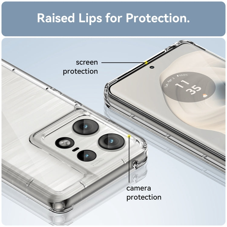 For Motorola Moto Edge 50 Pro Colorful Series Acrylic Hybrid TPU Phone Case