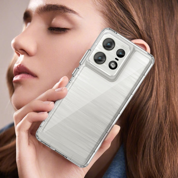 For Motorola Moto Edge 50 Pro Colorful Series Acrylic Hybrid TPU Phone Case