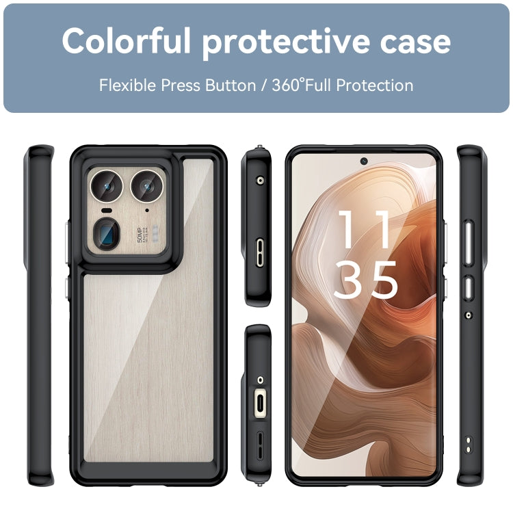 For Motorola Edge 50 Ultra Global Colorful Series Acrylic Hybrid TPU Phone Case