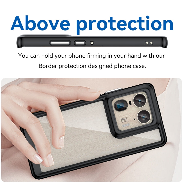 For Motorola Edge 50 Ultra Global Colorful Series Acrylic Hybrid TPU Phone Case