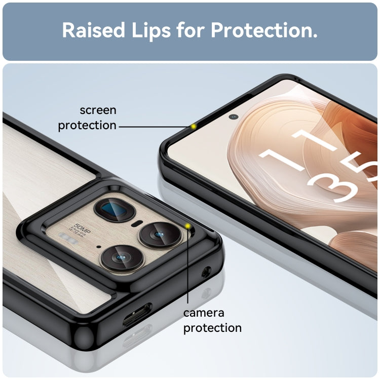 For Motorola Edge 50 Ultra Global Colorful Series Acrylic Hybrid TPU Phone Case