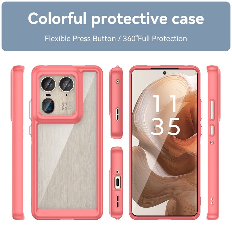 For Motorola Edge 50 Ultra Global Colorful Series Acrylic Hybrid TPU Phone Case