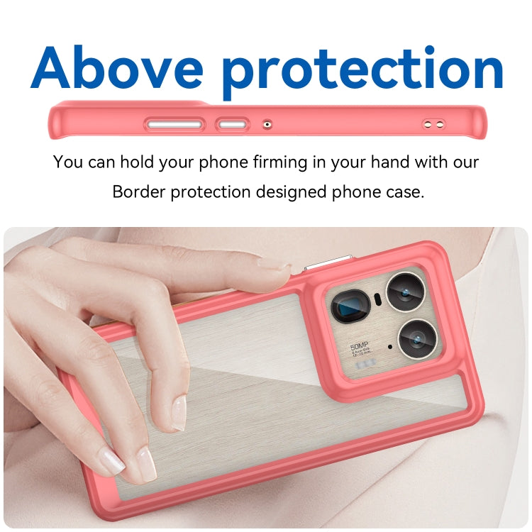 For Motorola Edge 50 Ultra Global Colorful Series Acrylic Hybrid TPU Phone Case