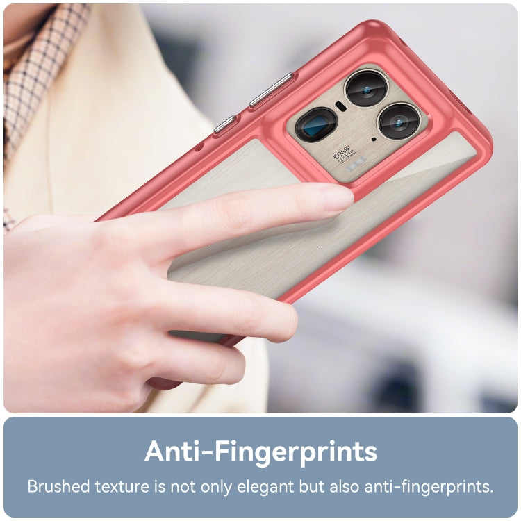 For Motorola Edge 50 Ultra Global Colorful Series Acrylic Hybrid TPU Phone Case