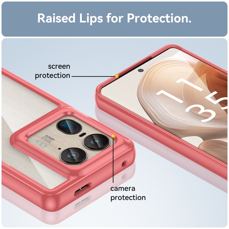 For Motorola Edge 50 Ultra Global Colorful Series Acrylic Hybrid TPU Phone Case