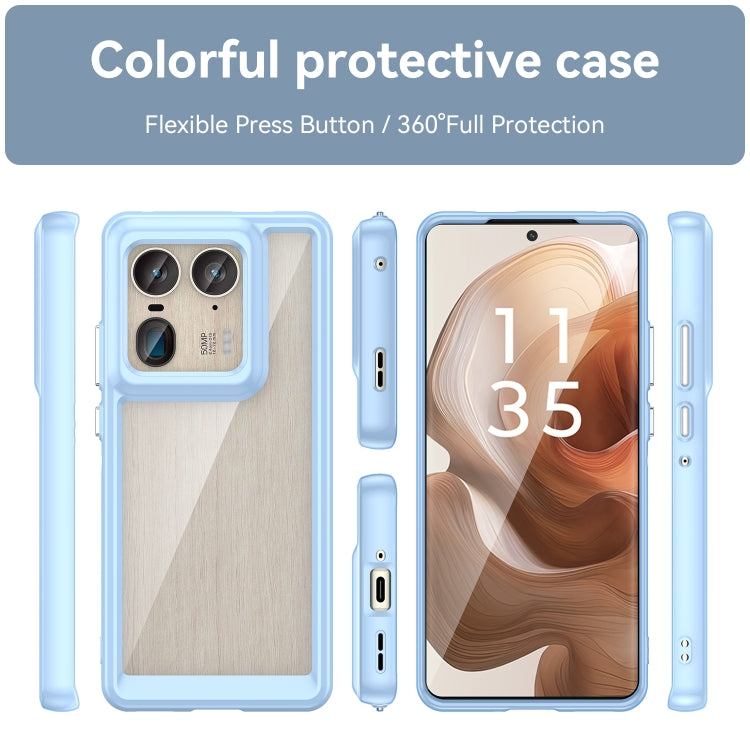 For Motorola Edge 50 Ultra Global Colorful Series Acrylic Hybrid TPU Phone Case