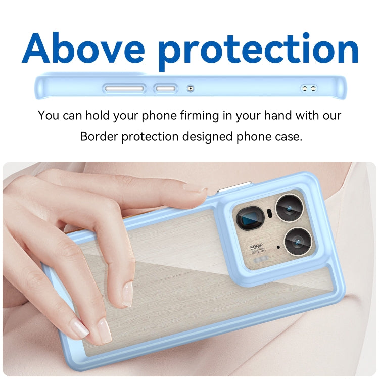 For Motorola Edge 50 Ultra Global Colorful Series Acrylic Hybrid TPU Phone Case