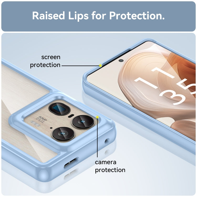 For Motorola Edge 50 Ultra Global Colorful Series Acrylic Hybrid TPU Phone Case