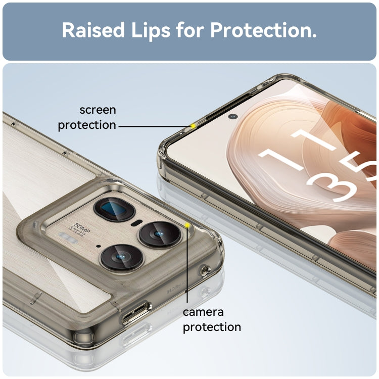 For Motorola Edge 50 Ultra Global Colorful Series Acrylic Hybrid TPU Phone Case